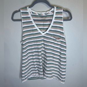 Madewell Striped V-neck Tank Top Size S